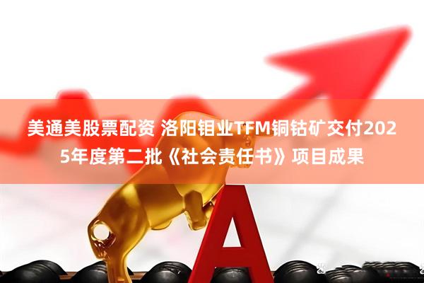 美通美股票配资 洛阳钼业TFM铜钴矿交付2025年度第二批《社会责任书》项目成果